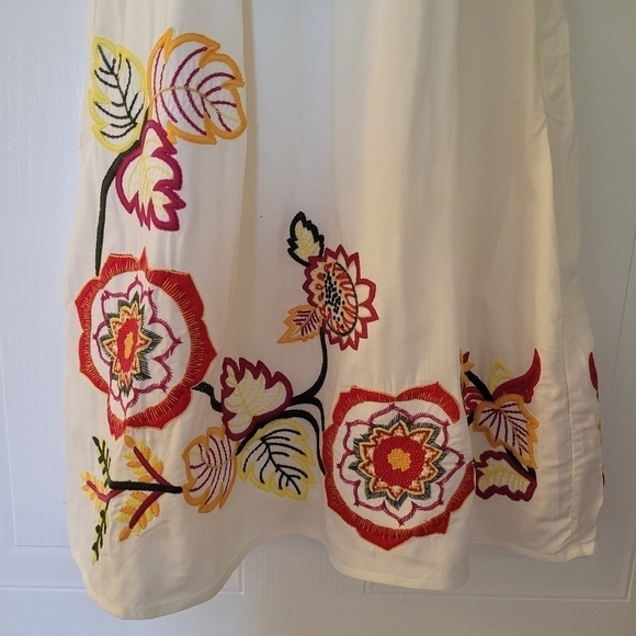 Red Carter NWT ADELAIDE FLORAL EMBROIDERED OFF THE SHOULDER MINI SUNDRESS Size S - Picture 13 of 15